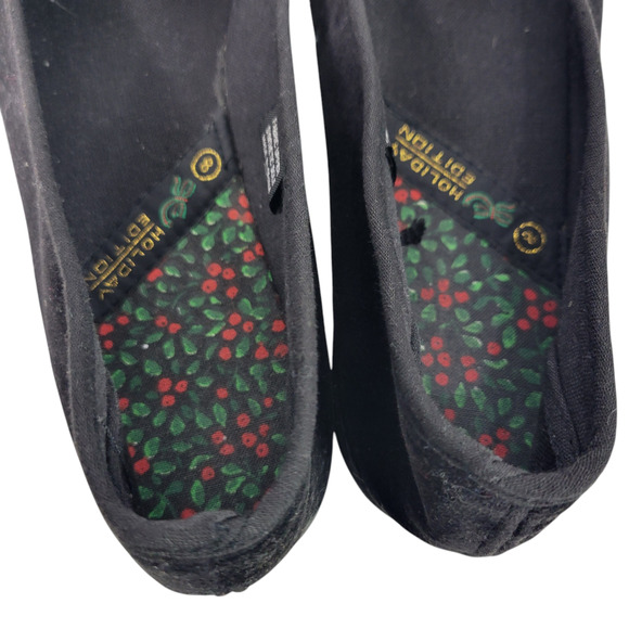 Christmas Bells Flats Black Velvet Velour Loafers Festive Holiday XMas Shoes 8 - Picture 12 of 12